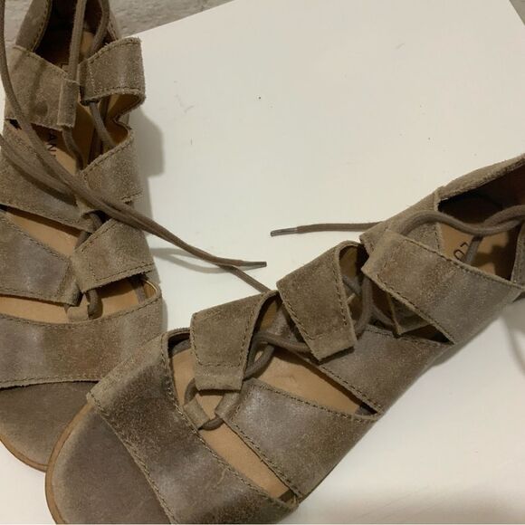 Lucky Brand shoes Tazu Lace Up Sandals leather size 7.5 - Picture 5 of 10